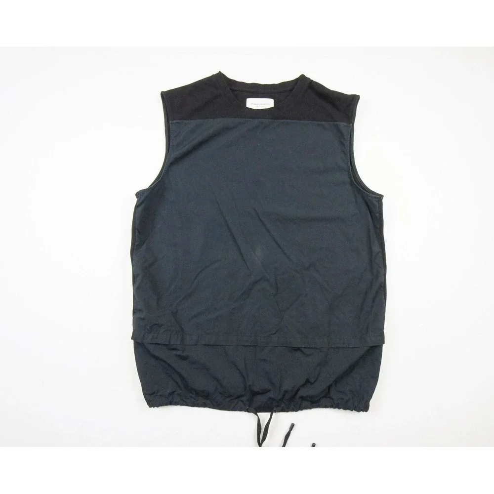 Public School New York Shirt Mens Large Blue Sleeveless Vest Drawstring Adult